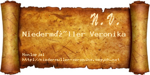 Niedermüller Veronika névjegykártya