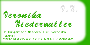 veronika niedermuller business card