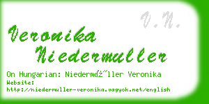 veronika niedermuller business card